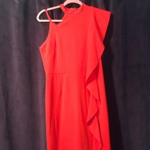 Cocktail dress with statement ruffle